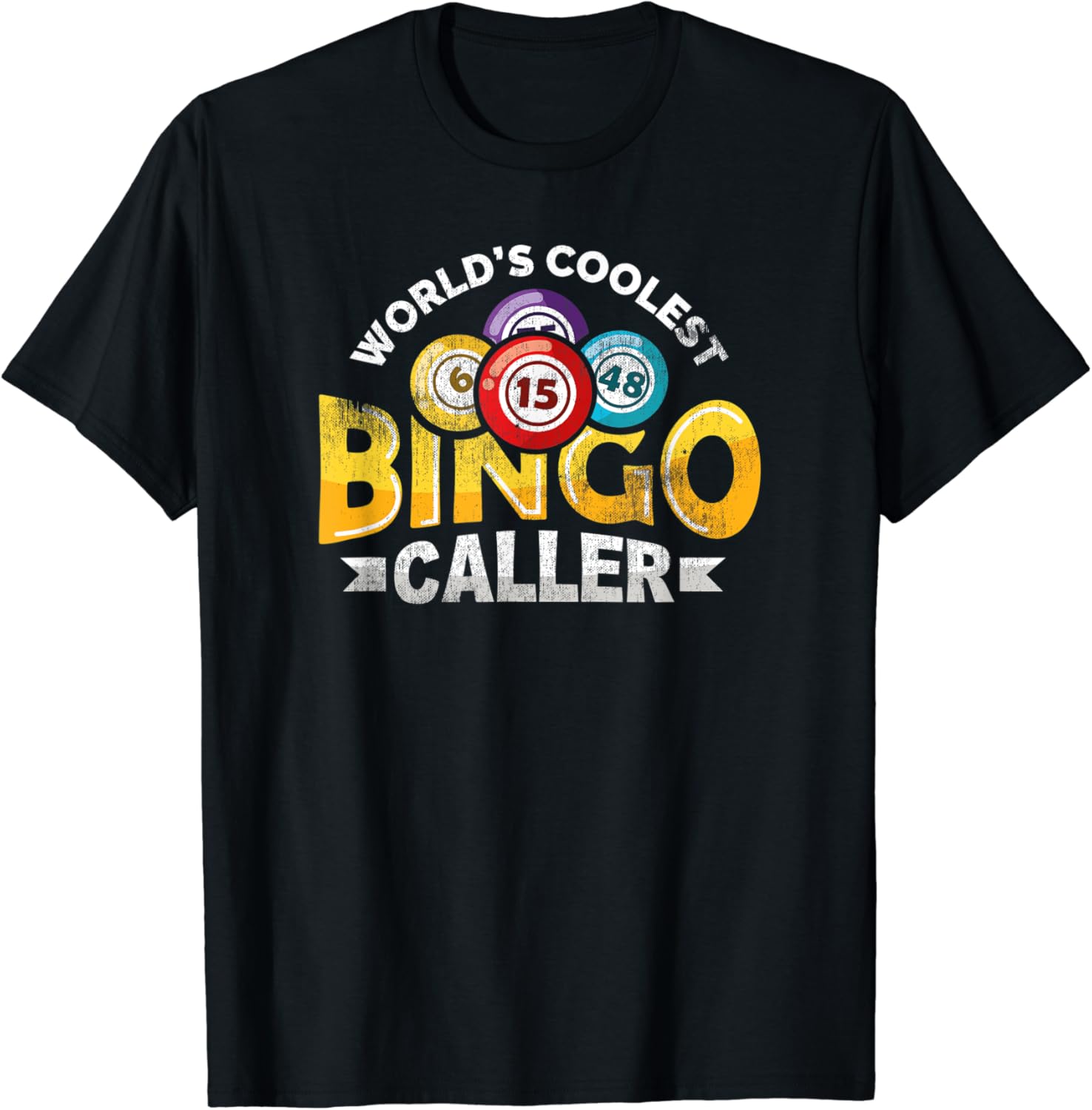 World's Coolest Bingo Caller Gift Vintage Bingo Balls T